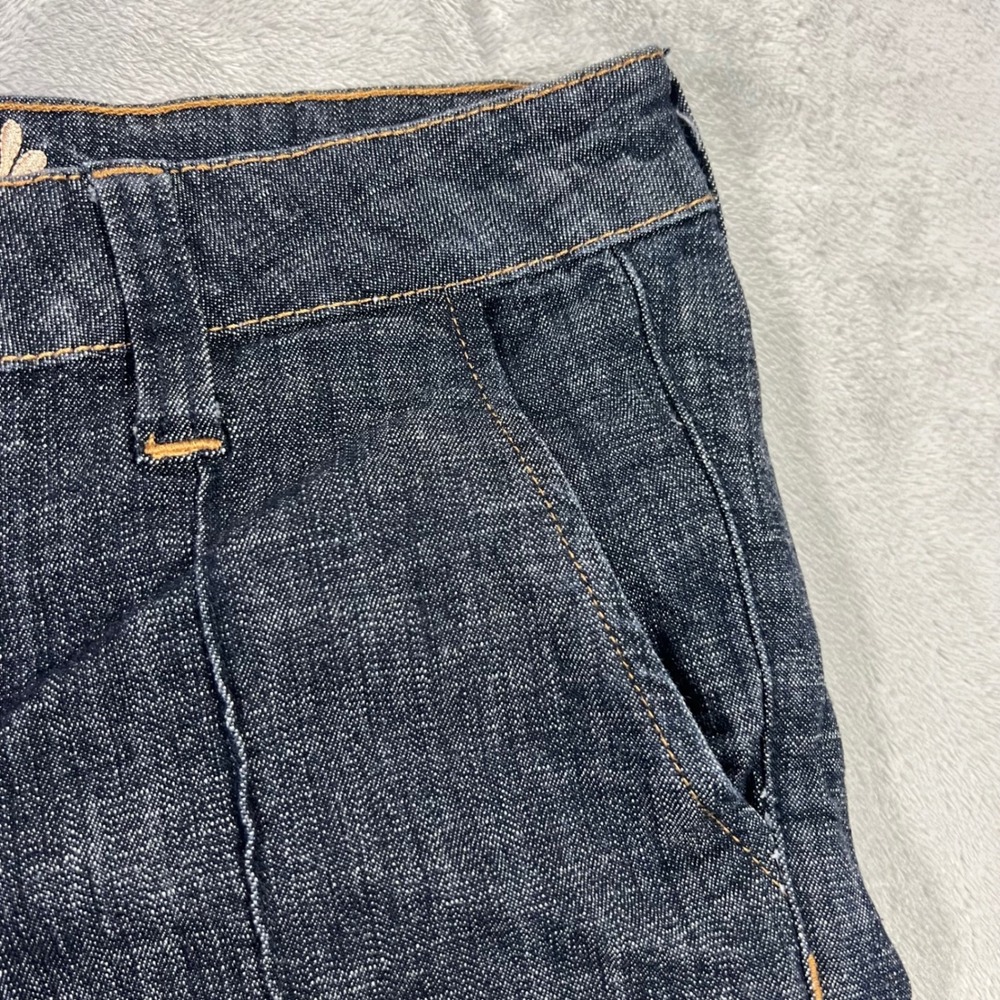REFUGE PREMIUM Denim Shorts Womens Size 5 Dark Blue Low Rise Cuffed P861 - Picture 7 of 16